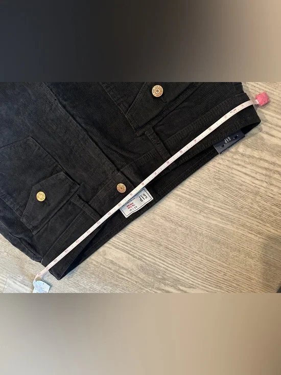 NWT Gap 70s Flare High-Rise Black Corduroy Pants 14 Short - Picture 13 of 15